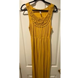 White Mark Maxi Dress L Gold